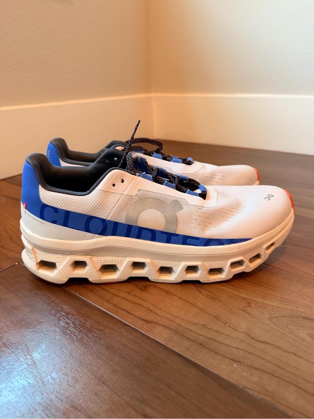 On Running White & Blue Cloudtec Men's Athletic Sneakers